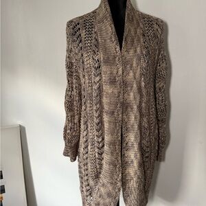 Cozy Brown Knit Women's Cardigan